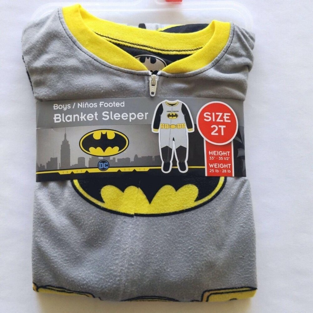 Baby Boy Batman Blanket Sleeper 3T -Zipper